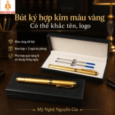 Bút Ký Hợp Kim Màu Vàng – Có Thể Khắc Tên, Logo