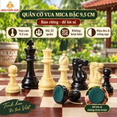 Quân Cờ Vua Mica Đặc 9,5 cm – Bán Riêng, Đế Lót Nỉ