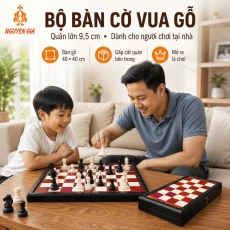 Bộ Cờ Vua Bàn Gỗ Hương – Quân PP 9,5cm