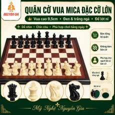 Quân Cờ Vua Mica Đặc Cỡ Lớn, Vua 9.5cm – Đế Lót Nỉ