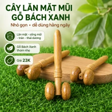Cây Lăn Mặt Mũi Gỗ Bách Xanh – Massage Mặt Nhỏ Gọn