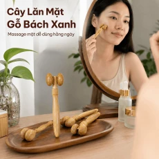 Cây Lăn Mặt Mũi Gỗ Bách Xanh – Massage Mặt Dễ Dùng Hằng Ngày