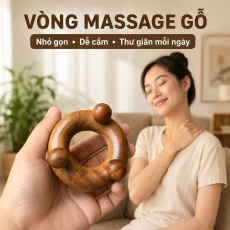 Dụng Cụ Day Ấn 3 Bi Gỗ Bách Xanh – 3 Điểm Tiếp Xúc Cố Định