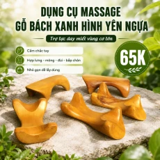 Dụng Cụ Massage Gỗ Bách Xanh Hình Yên Ngựa – Trợ Lực Day Miết Cơ Lớn