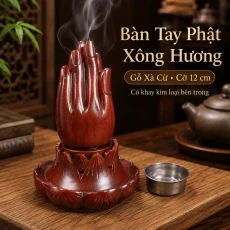 Bàn Tay Phật Xông Hương Gỗ Xà Cừ Cỡ 12 cm