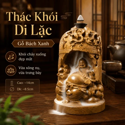 Thác Khói Di Lặc Gỗ Bách Xanh – Hiệu Ứng Khói Chảy Xuống