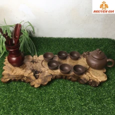 Khay Trà Gỗ Dổi Nguyên Khối Tự Nhiên – Độc Bản, Dùng Lâu Không Chán