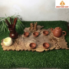 Khay Trà Gỗ Dổi Nguyên Khối 63x34cm – Không Cần Nói Nhiều, Nhìn Là Hiểu