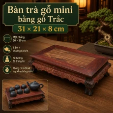 Bàn trà gỗ mini bằng gỗ Trắc 31 × 21 × 8 cm