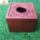 Hộp đựng giấy ăn vuông gỗ Hương Hoa Lan Tây