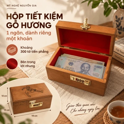 Hộp Tiết Kiệm Cho Bé Mẫu Siêu Nhân Nhện – Gỗ Hương, Khóa Số