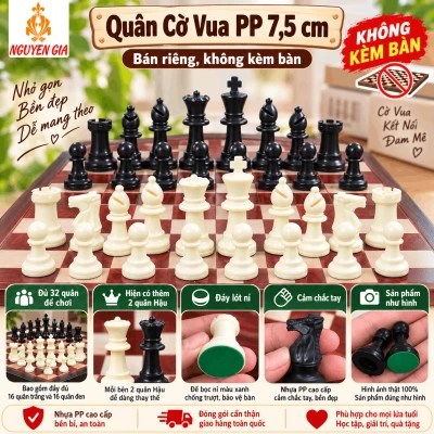 Quân Cờ Vua PP 7,5 cm – Bán Riêng, Không Kèm Bàn