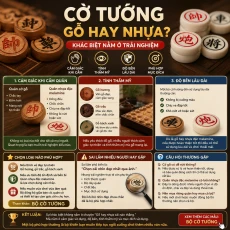 Bộ cờ tướng gỗ có gì khác bộ cờ thường? Cách chọn phù hợp