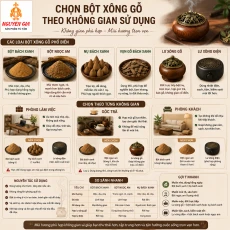 Bột xông gỗ dùng cho phòng làm việc, góc trà, phòng khách nên chọn loại nào?