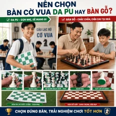 Mua Bàn Cờ Vua Nên Chọn Loại Nào? Bàn Da PU Hay Bàn Gỗ