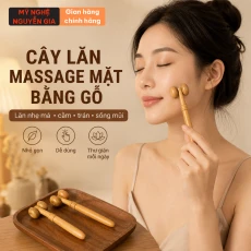 Cây Lăn Massage Mặt Bằng Gỗ: Cách Lăn Má, Cằm, Trán Đúng Chiều