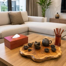 Hộp giấy ăn gỗ để bàn trà có nên dùng không?