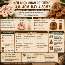 Quân cờ tướng 3,8-4cm hay 4,8cm nên chọn loại nào?
