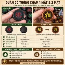 Quân cờ tướng chạm 1 mặt và chạm 2 mặt khác nhau thế nào?