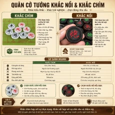 Quân cờ tướng khắc nổi và khắc chìm khác nhau thế nào?