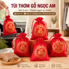 Gỗ Thơm Để Xe Ô Tô Ngọc Am – Túi Thơm Set 5 Túi