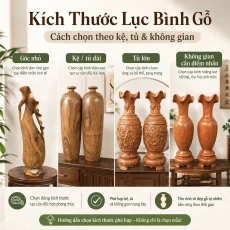 Kích Thước Lục Bình Gỗ – Cách Chọn Theo Kệ, Tủ Và Không Gian Trưng