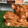 Tượng Heo Nằm Núi Tiền Gỗ Hương Nguyên Khối 19 × 9,5 × 10 cm