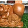 Tượng Heo Nằm Núi Tiền Gỗ Hương Nguyên Khối 19 × 9,5 × 10 cm