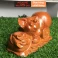 Tượng Heo Nằm Núi Tiền Gỗ Hương Nguyên Khối 19 × 9,5 × 10 cm