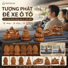 Tượng Phật để xe ô tô: nên chọn hình tượng nào và đặt thế nào?