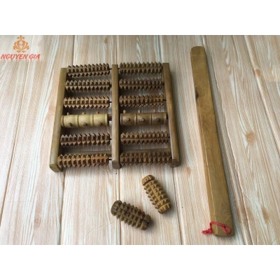Bộ Dụng cụ massage chân lưng tay bằng gỗ bách xanh