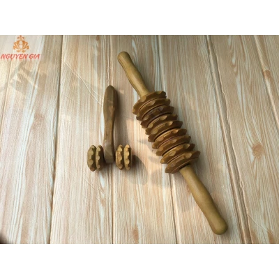 Bộ Dụng cụ massage lưng toàn thân bằng gỗ bách xanh