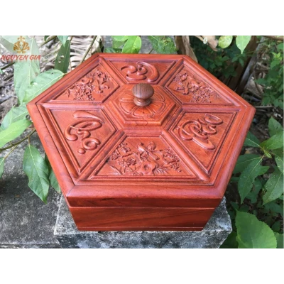 Khay đựng bánh kẹo mứt tết mặt trạm phúc lộc thọ đế xoay (2 Tầng)